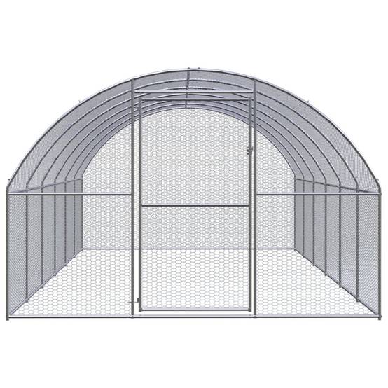 Poulailler extérieur Acier galvanisé Enclos grillagé pour jardin 3x6x2 m – ComfortXL Outdoor Living - Image 2
