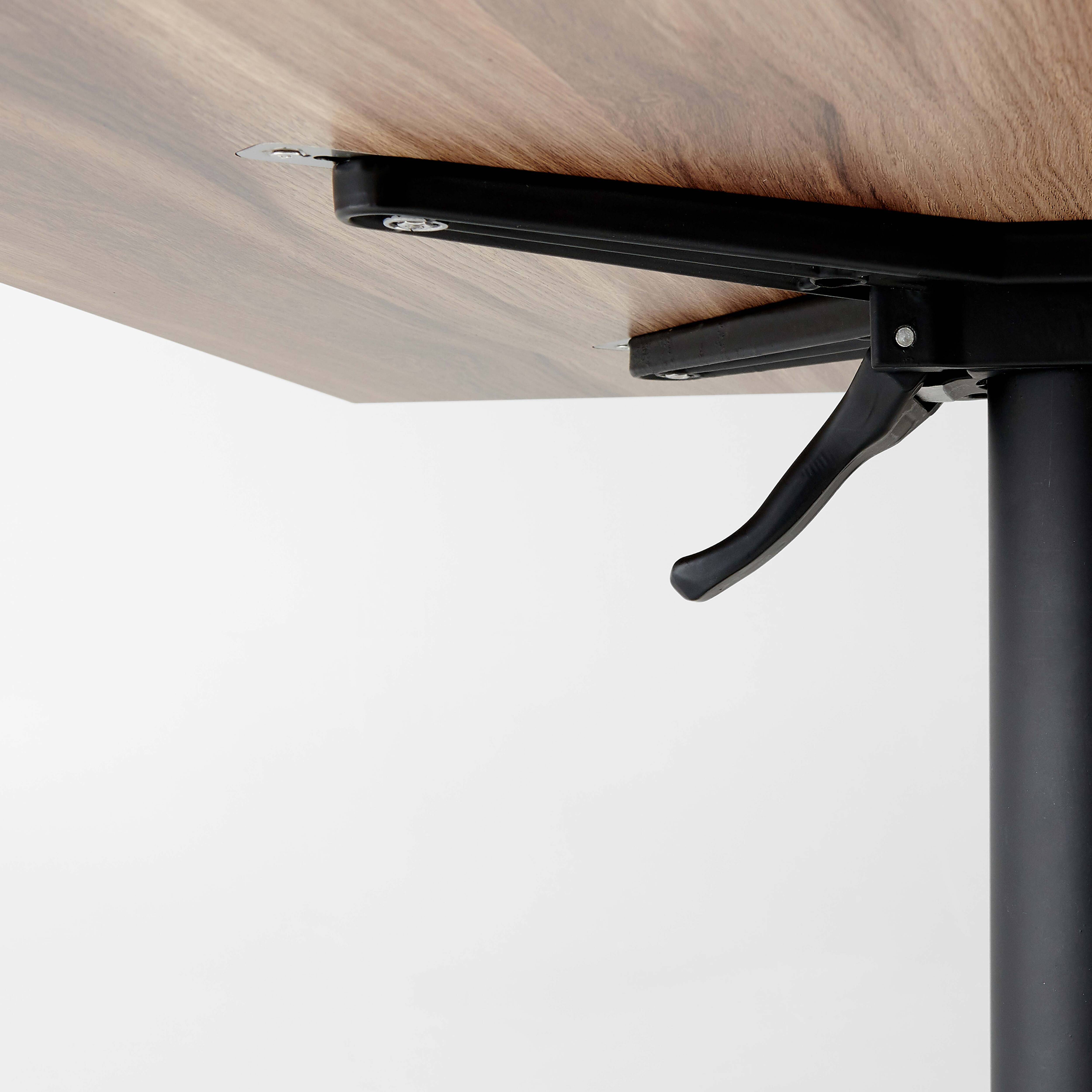 Oviala - Ensemble table de terrasse stratifié chene foncé et 4 fauteuils gris - Oviala - Imagen 5
