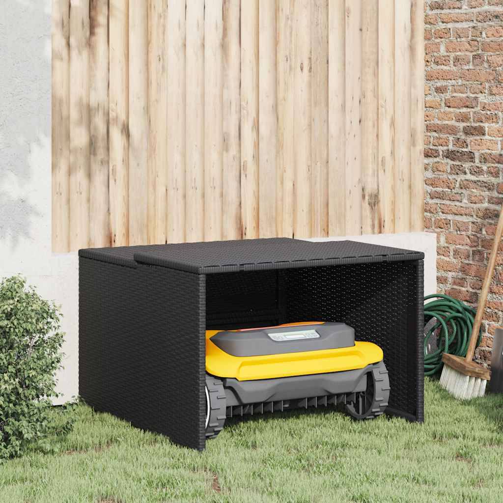 Vidaxl - Garage pour robot tondeuse noir 86x90x52/57 cm résine tressée vidaXL 365404