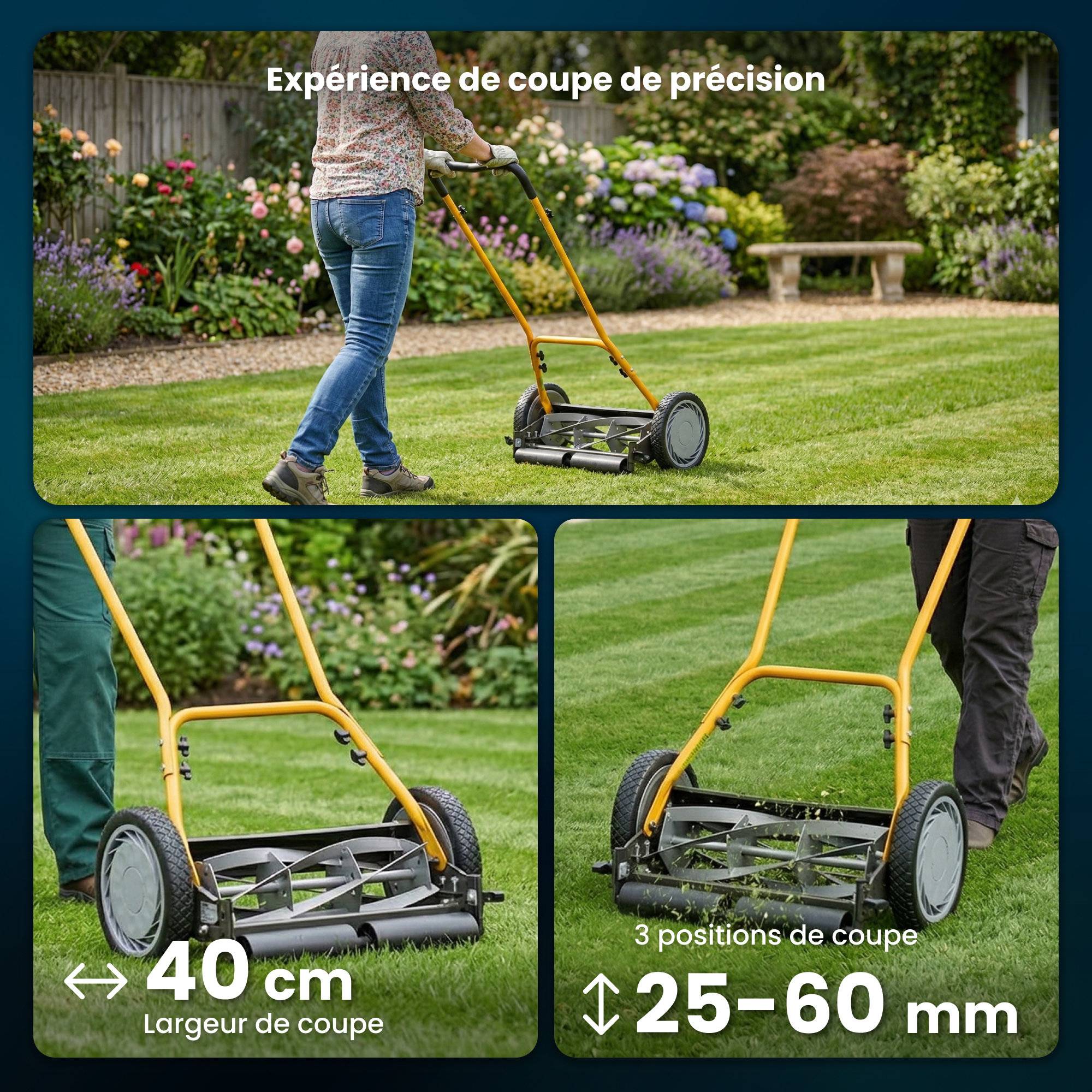 Stiga - Tondeuse hélicoïdale SCM 240 R, 40 cm, 5 lames, rouleau arrière - STIGA - Image 3
