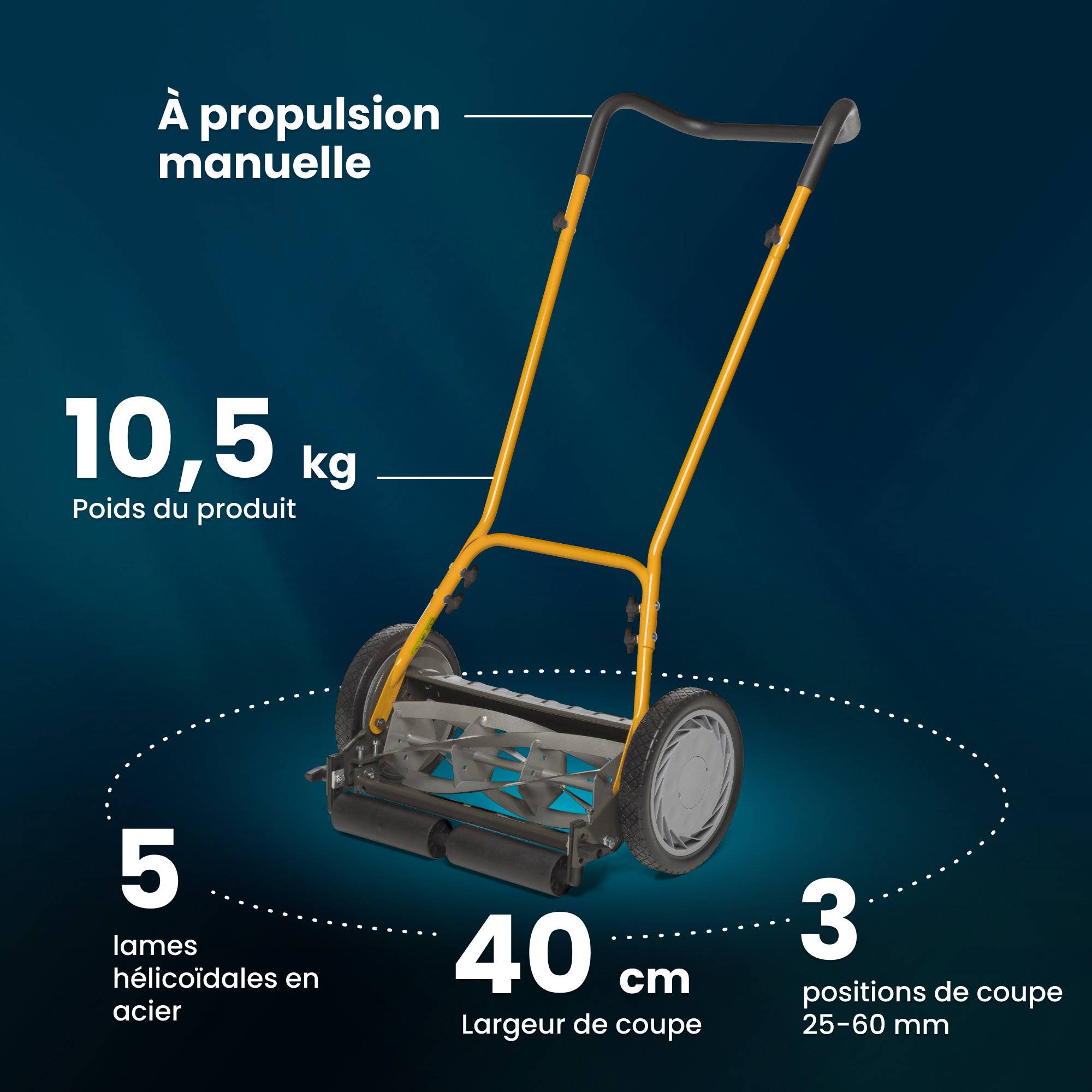 Stiga - Tondeuse hélicoïdale SCM 240 R, 40 cm, 5 lames, rouleau arrière - STIGA - Image 6