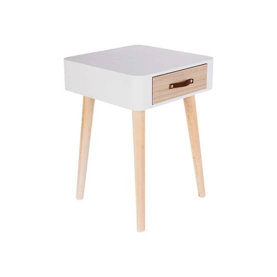 The Home Deco Factory - Chevet scandinave avec tiroir et poignée en polyuréthane - Image 1