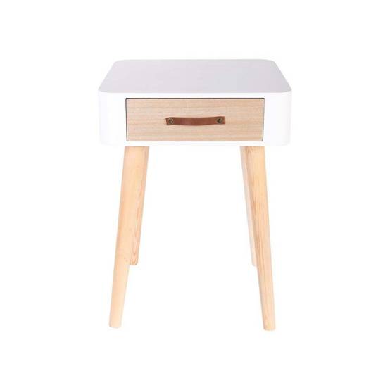 The Home Deco Factory - Chevet scandinave avec tiroir et poignée en polyuréthane - Image 4