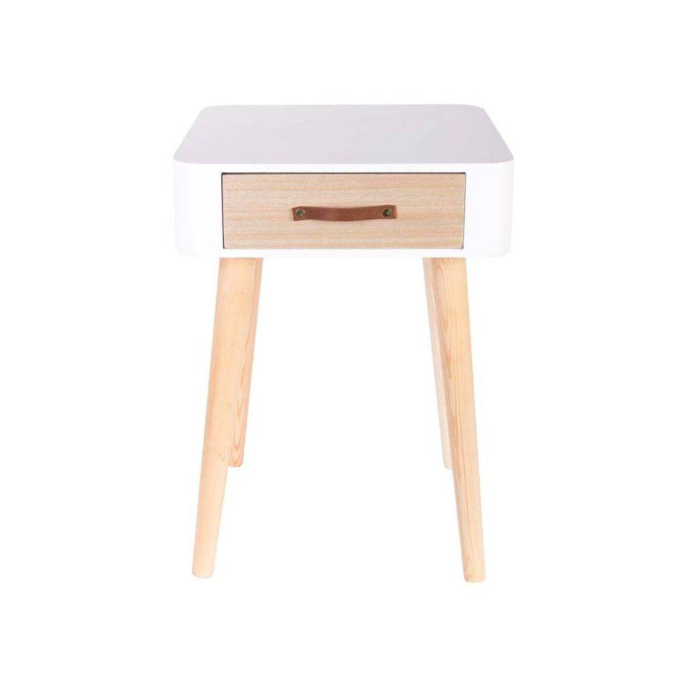 The Home Deco Factory - Chevet scandinave avec tiroir et poignée en polyuréthane - Image 4