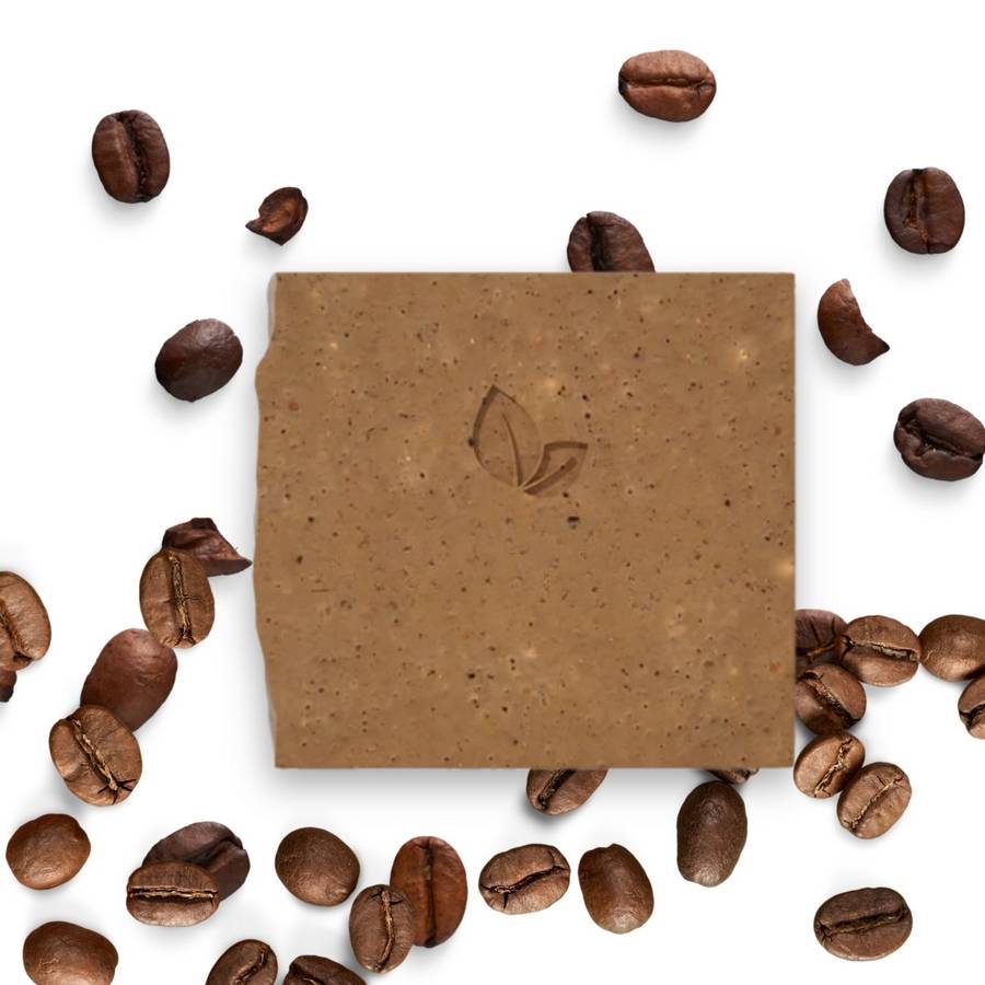 Savon Exfoliant au Café Bio – Anti-Cellulite, Stimulant Circulatoire, Élimine Peaux Mortes, Hydrate et Lisse la Peau