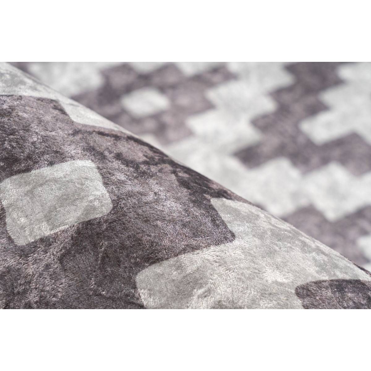 Tapis Géométrique à Poils Courts "Sally" Taupe 160 x 230 cm - Image 3