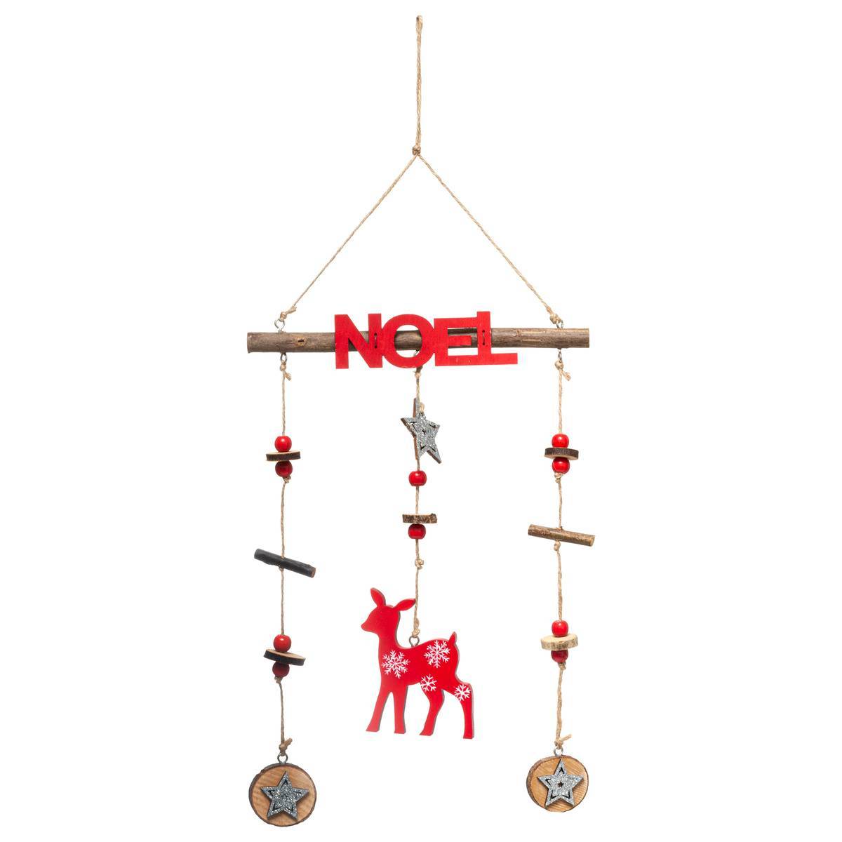 Fééric Lights & Christmas - Suspension Bois Mobile Noël 38 cm - Feeric Lights & Christmas