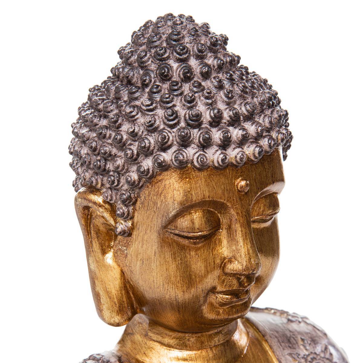 Atmosphera - Bouddha assis Lee H.37cm résine - Atmosphera Créateur d'intérieur - Image 2