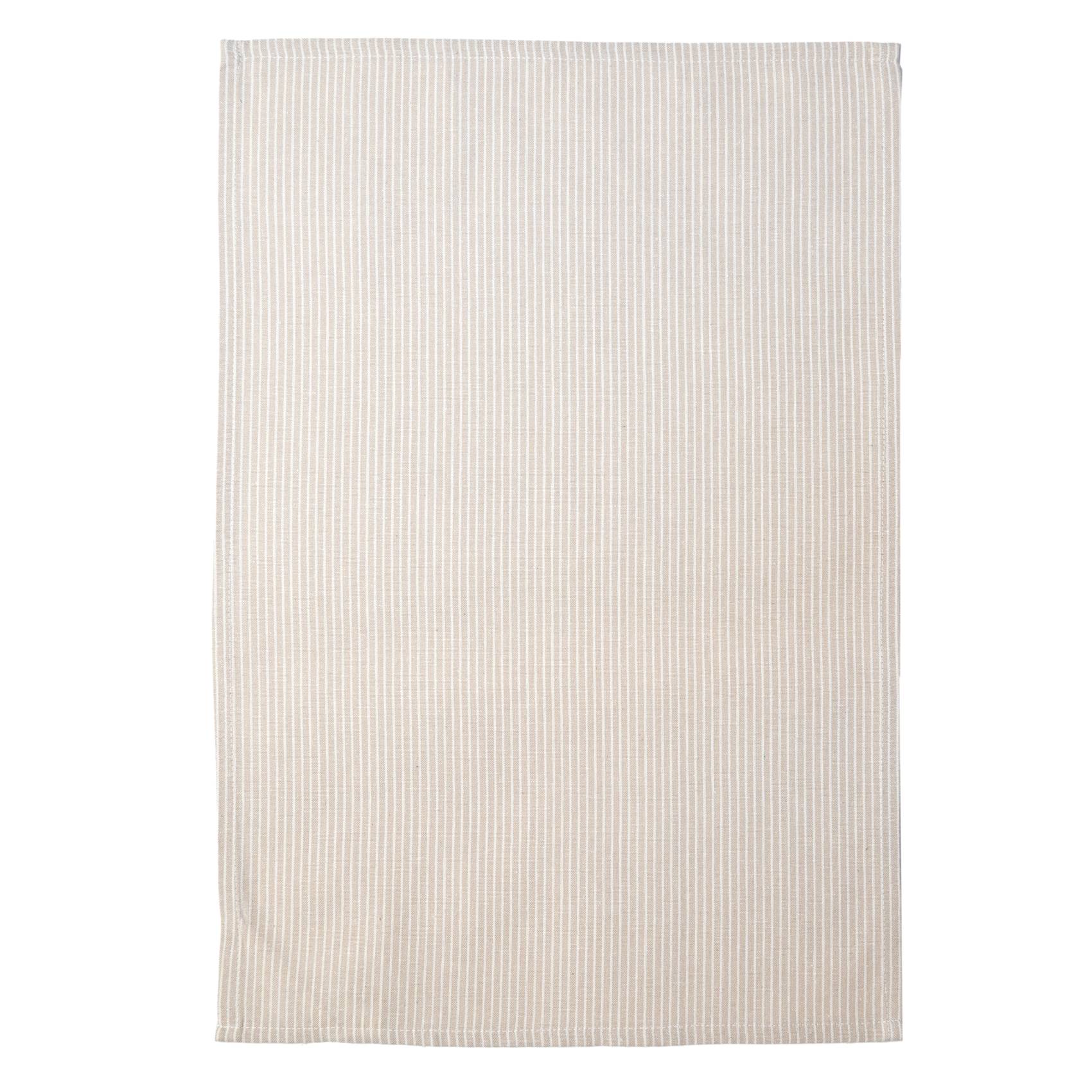 Home Maison - Torchon de cuisine en coton à fines rayures tissées - HOME MAISON - Coton - Beige - Image 3