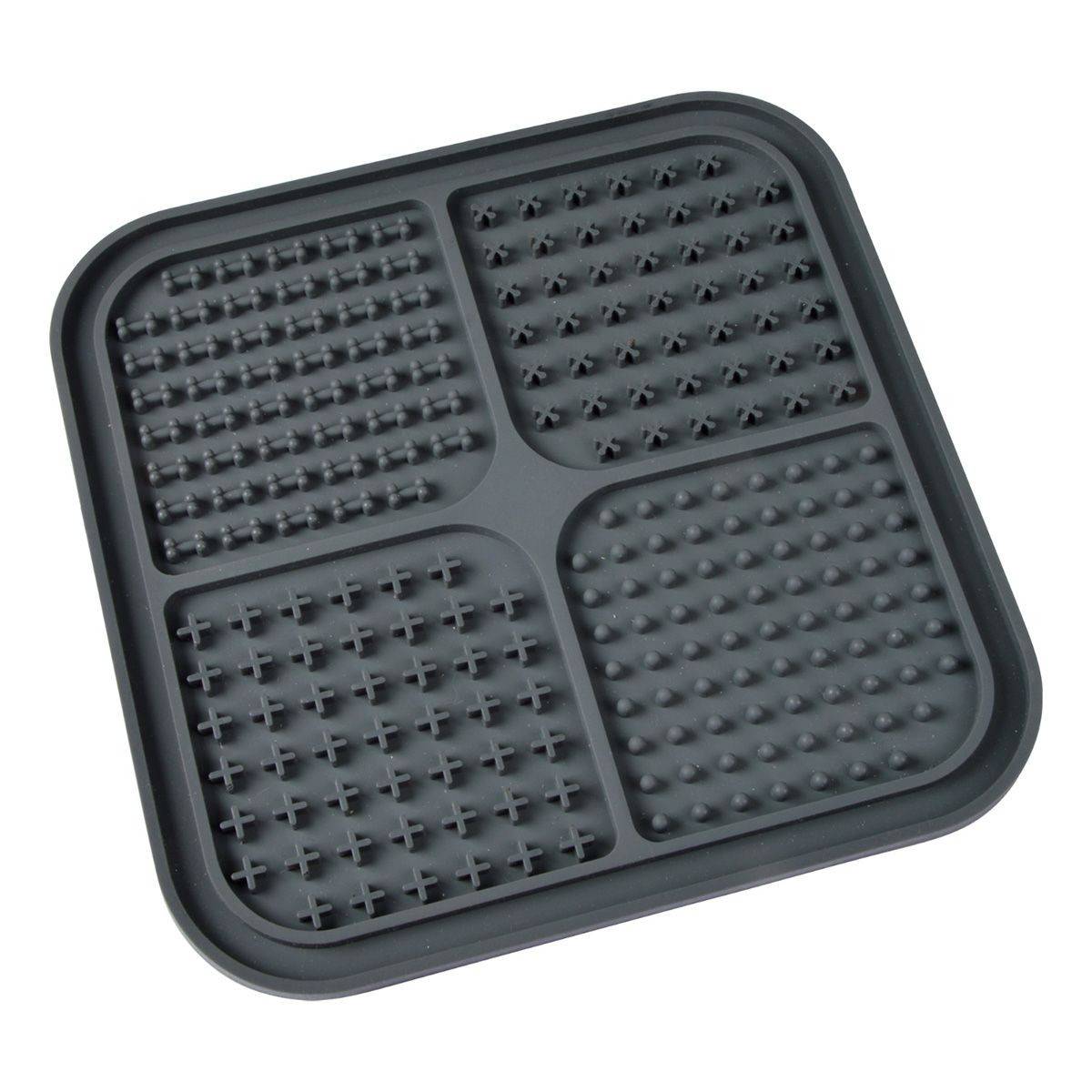 Love Story - Tapis de Léchage Animaux "Silicone" 20cm Anthracite - Image 1