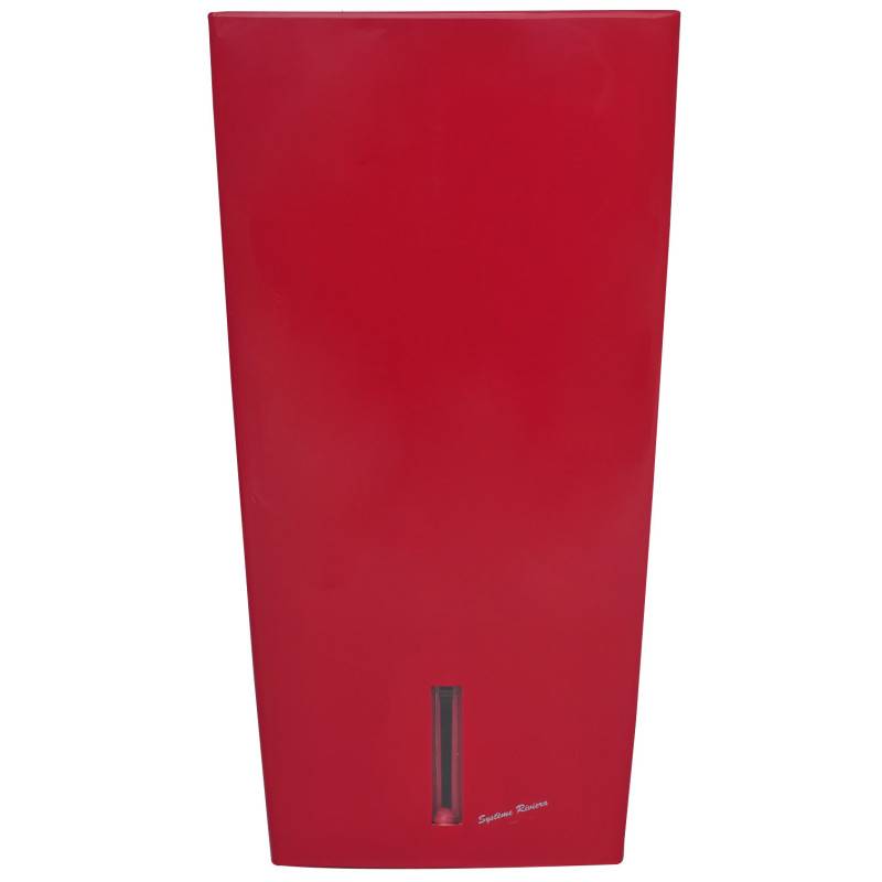 Riviera - Pot de fleurs à réserve d'eau Hydrosystem Eva New Carré Haut 28x28cm - H52cm - 31L - Rouge - Fabrication Française - Image 1