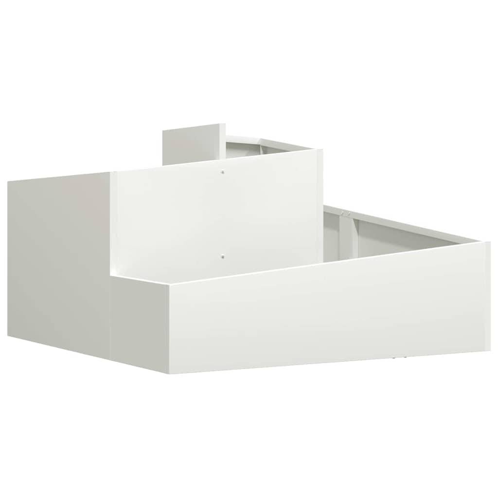 Maison Chic - Cache-pot, Pot De Fleurs Blanc 80 x 80 x 50 cm Acier laminé à froid g391 - Image 1