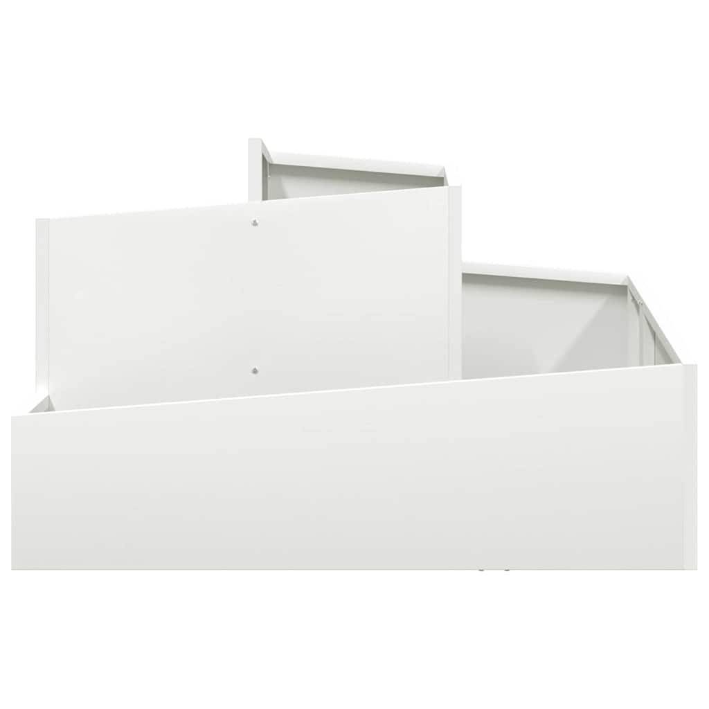Maison Chic - Cache-pot, Pot De Fleurs Blanc 80 x 80 x 50 cm Acier laminé à froid g391 - Image 3