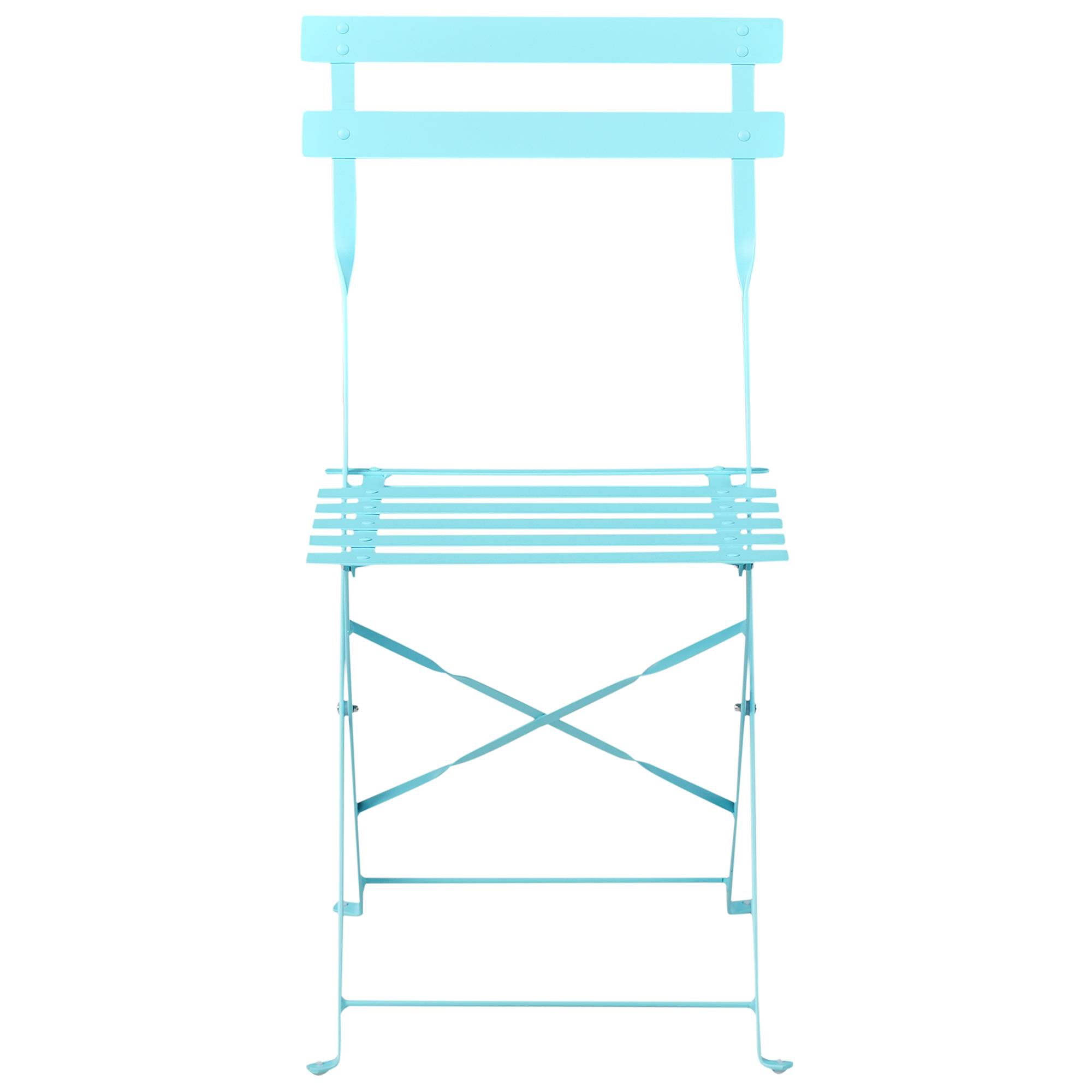 Beliani - Set de bistrot, 2 Personnes Acier Bleu clair FIORI - 60x60x72- Beliani - Image 5
