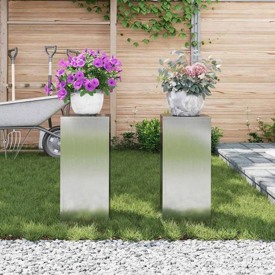Support plante Prolenta Argent 24 X 24 X 55 cm - P95042A - Image 4