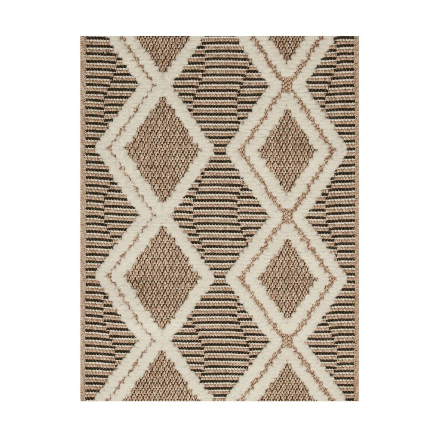 Autre - Tapis intérieur et extérieur en polypropylène marron 120x170cm - Imagen 1