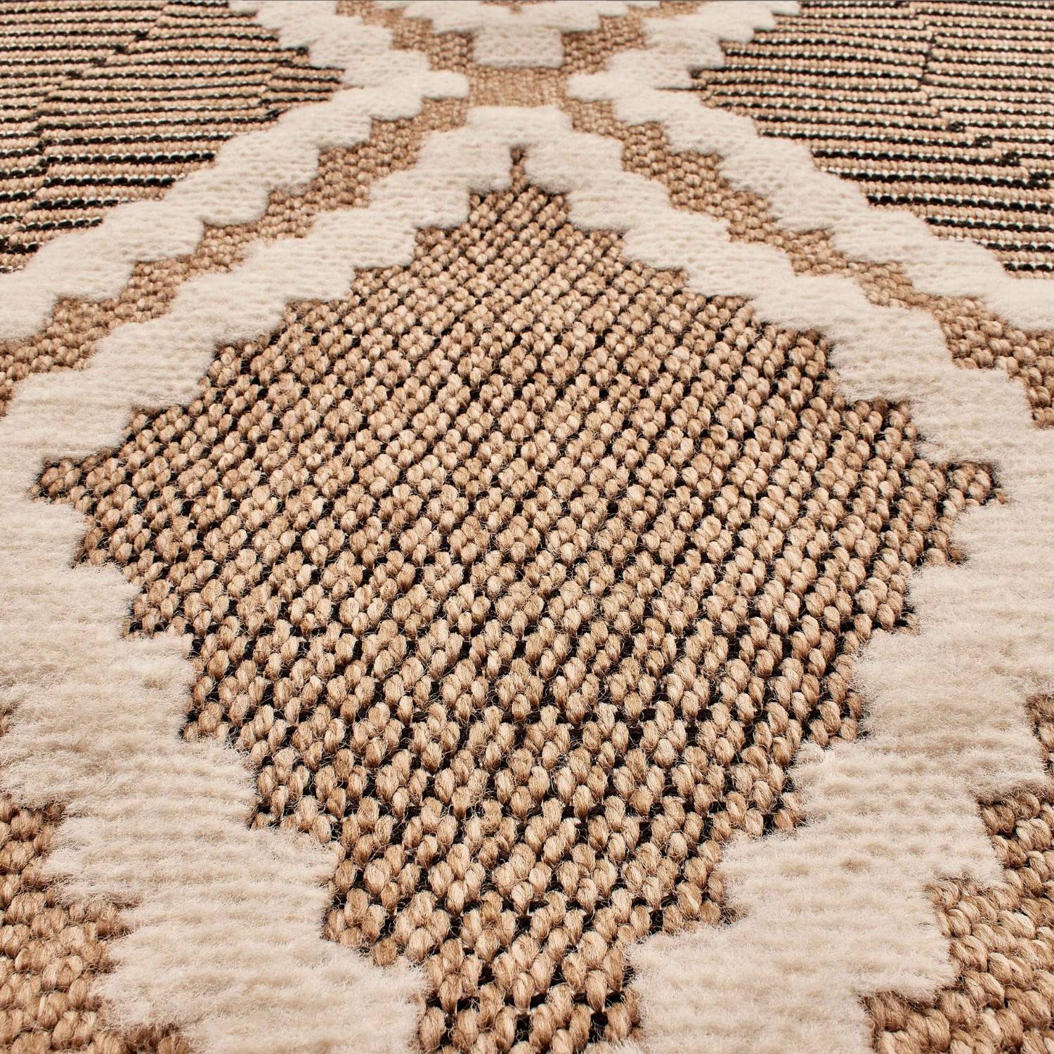 Autre - Tapis intérieur et extérieur en polypropylène marron 120x170cm - Imagen 2