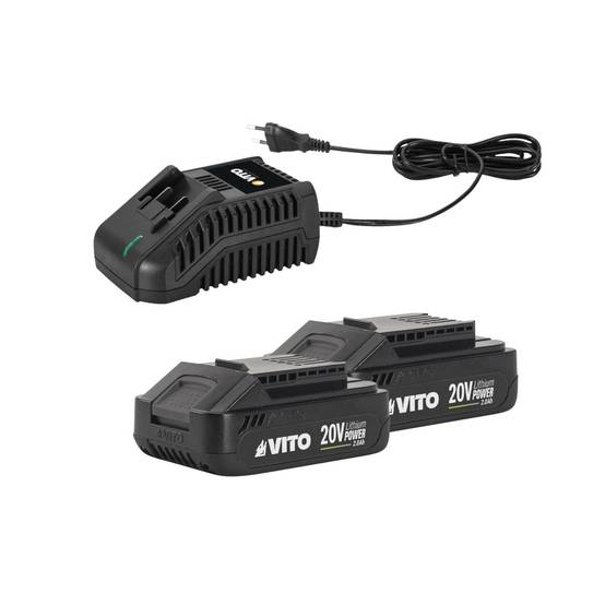 Taille Haies sans fil 20V Lame 51Cm + 2 Batteries lithium 2.0Ah + Chargeur Rapide VITO - Image 3
