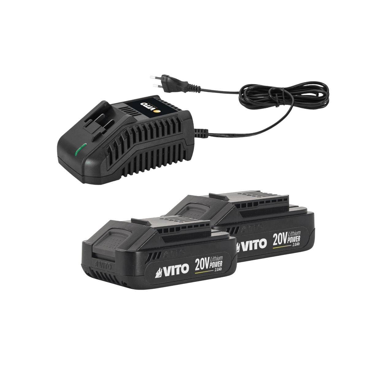 Taille Haies sans fil 20V Lame 51Cm + 2 Batteries lithium 2.0Ah + Chargeur Rapide VITO - Image 3