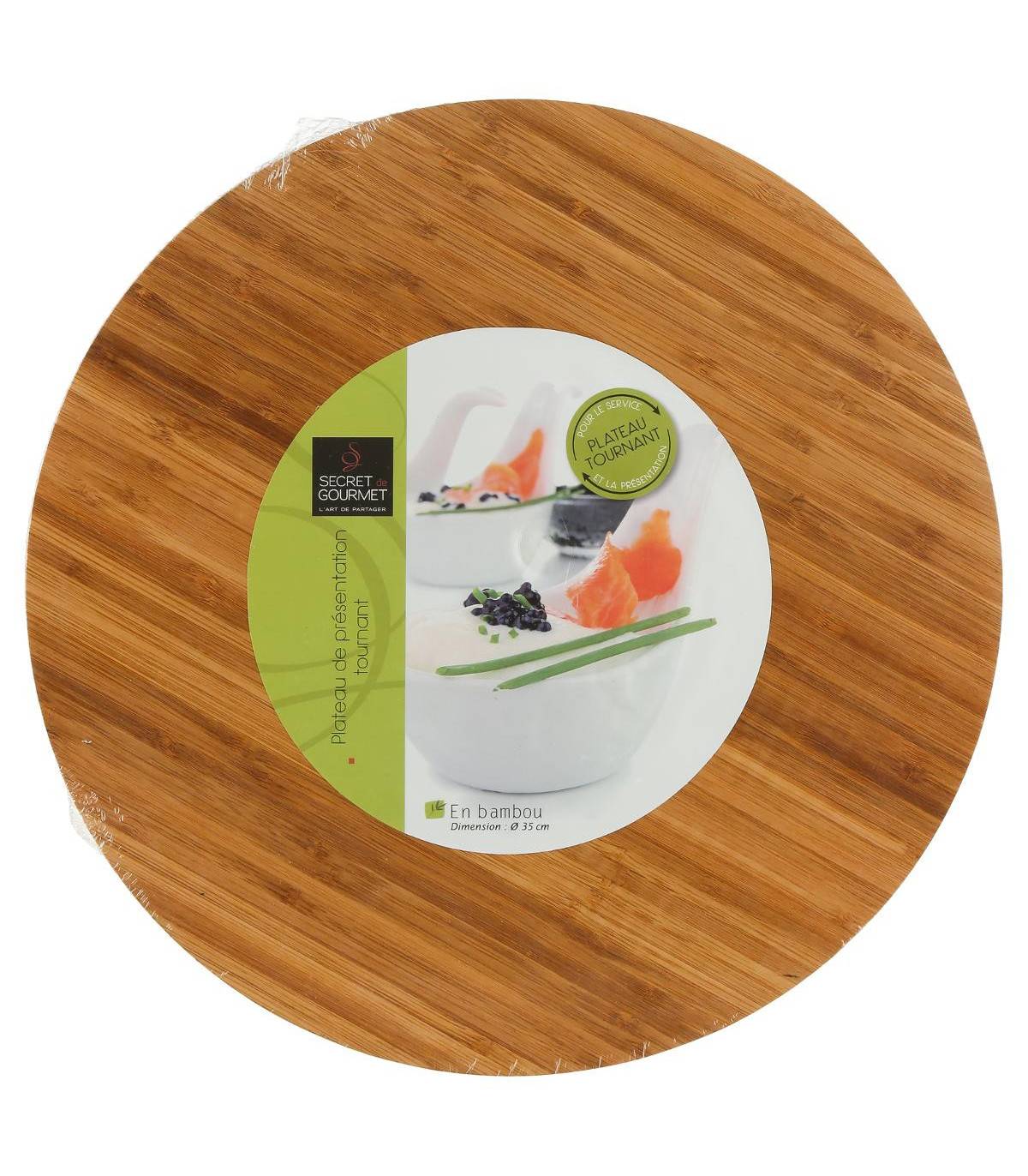 Plateau tournant en Bambou D 35 cm - Image 2