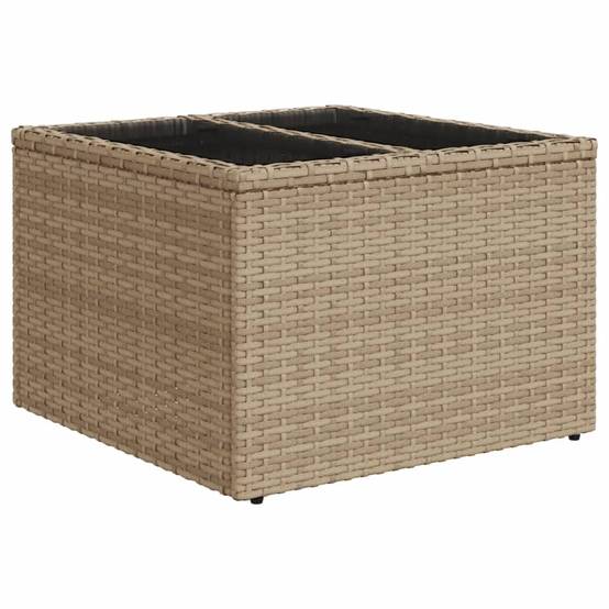 PANGIVO - Table de jardin résine tressée verre beige 55 x 55 x 37 cm - PANGIVO - Image 6