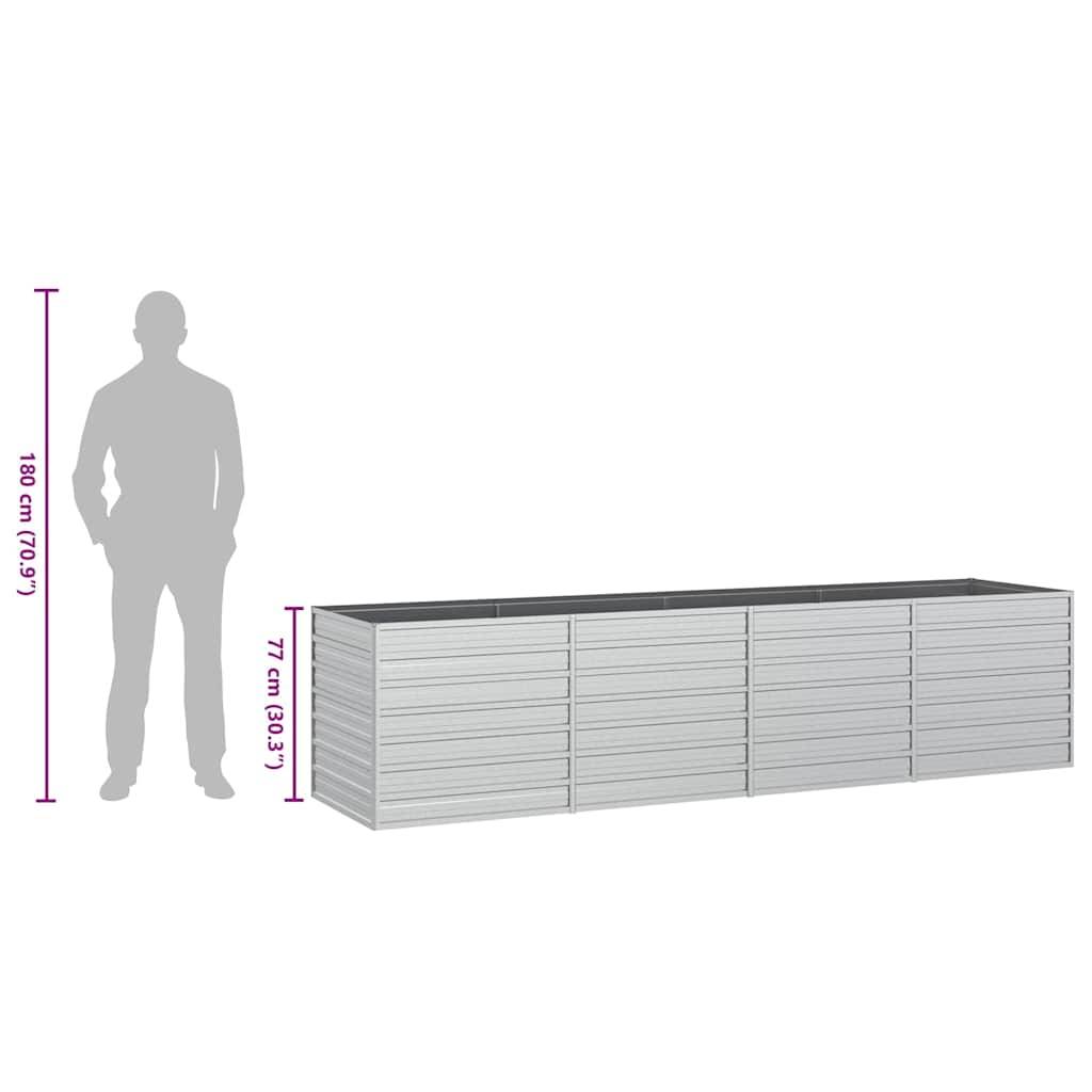 Prolenta Premium - Jardinière acier argent 320 x 80 x 77 cm - Prolenta premium p356.6 - Image 8