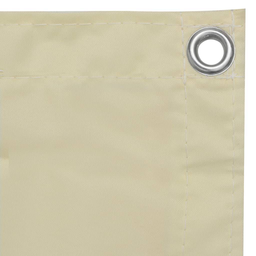 Helloshop26 - Écran de balcon brise pare vue protection confidentialité 120 x 400 cm tissu oxford crème - Imagen 3