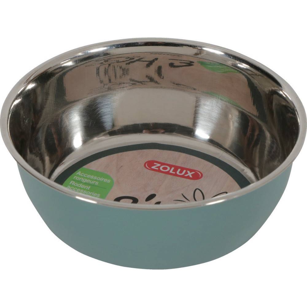 Zolux - Bol en inox EHOP 200 ml, vert  pour rongeur. - Imagen 6