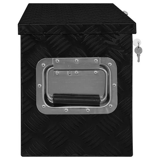 Helloshop26 - Boîte en aluminium 80 x 30 x 35 cm noir - Imagen 3
