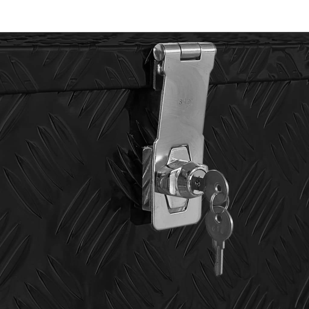 Helloshop26 - Boîte en aluminium 80 x 30 x 35 cm noir - Imagen 5