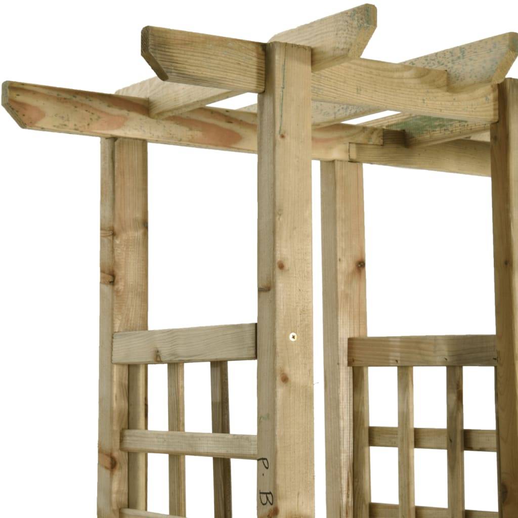 Vidaxl - Pergola de jardin avec banc et jardinières Bois de pin imprégné vidaXL 318565 - Imagen 4