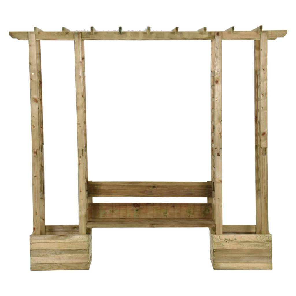 Vidaxl - Pergola de jardin avec banc et jardinières Bois de pin imprégné vidaXL 318565 - Imagen 6