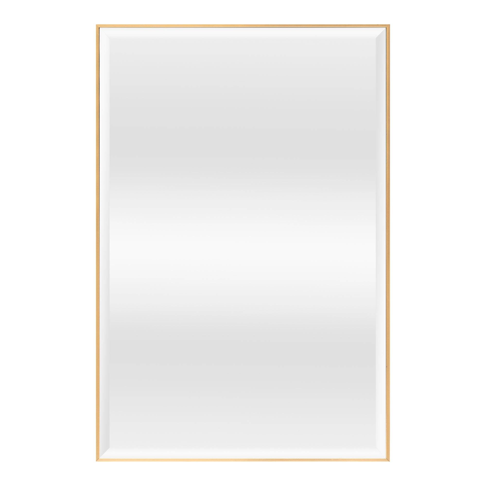 Helloshop26 - Miroir mural rectangulaire 92 x 62 cm doré - Imagen 2