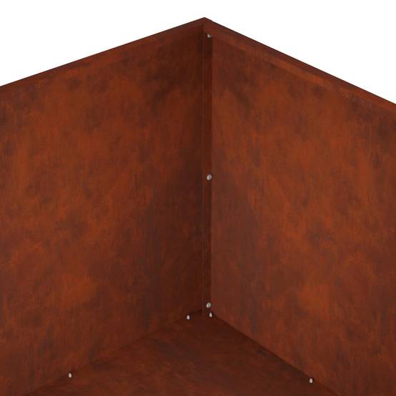 Vidaxl - Cache-pot de jardin Rouillé 80 x 80 x 40 cm Acier patiné vidaXL 8005118 - Image 7