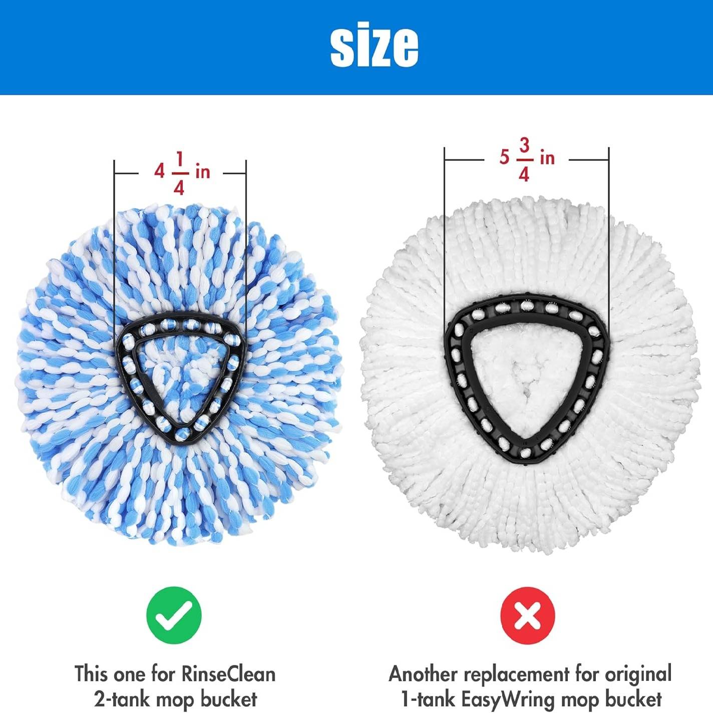 3 Têtes de Remplacement pour Mop Compatible OCeda -IntiMeg - Image 3