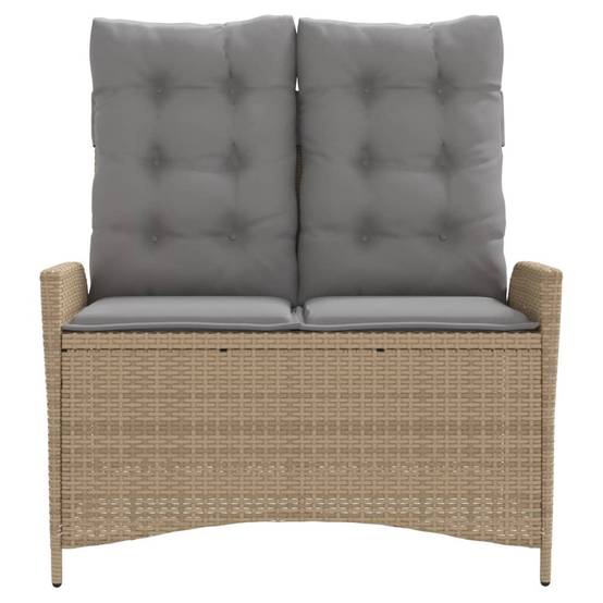 Canapé extérieur compact ajustable poly rotin coussins gris beige – ComfortXL Outdoor Living - Image 3