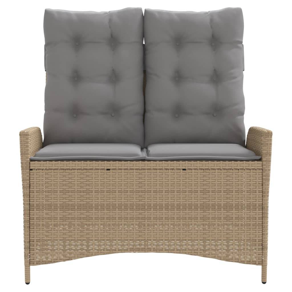 Canapé extérieur compact ajustable poly rotin coussins gris beige – ComfortXL Outdoor Living - Image 3