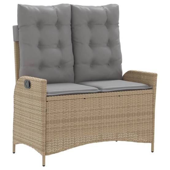 Canapé extérieur compact ajustable poly rotin coussins gris beige – ComfortXL Outdoor Living - Image 2