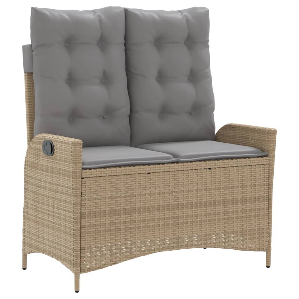 Canapé extérieur compact ajustable poly rotin coussins gris beige – ComfortXL Outdoor Living - Image 2