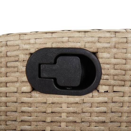 Canapé extérieur compact ajustable poly rotin coussins gris beige – ComfortXL Outdoor Living - Image 8