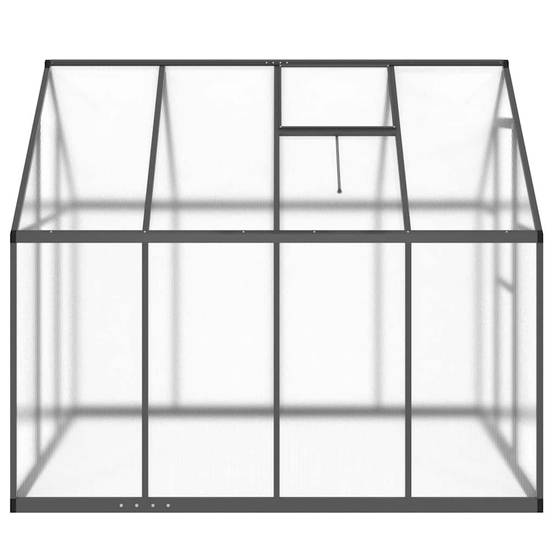 ComfortXL - Serre Jardin Aluminium Polycarbonate Base Incluse 224x169x195cm Anthracite - ComfortXL Outdoor Living - Image 4