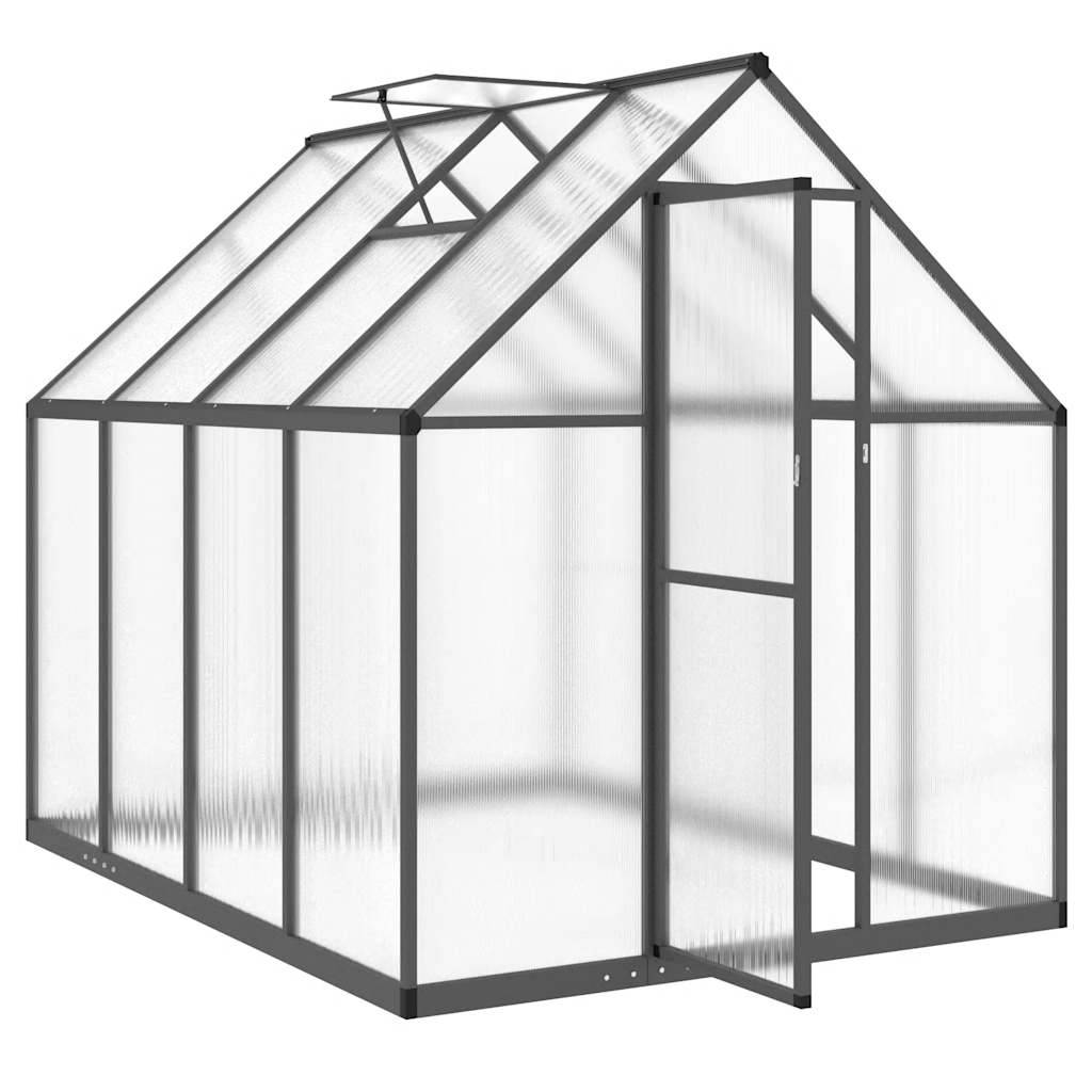ComfortXL - Serre Jardin Aluminium Polycarbonate Base Incluse 224x169x195cm Anthracite - ComfortXL Outdoor Living - Image 6