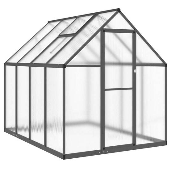 ComfortXL - Serre Jardin Aluminium Polycarbonate Base Incluse 224x169x195cm Anthracite - ComfortXL Outdoor Living - Image 2