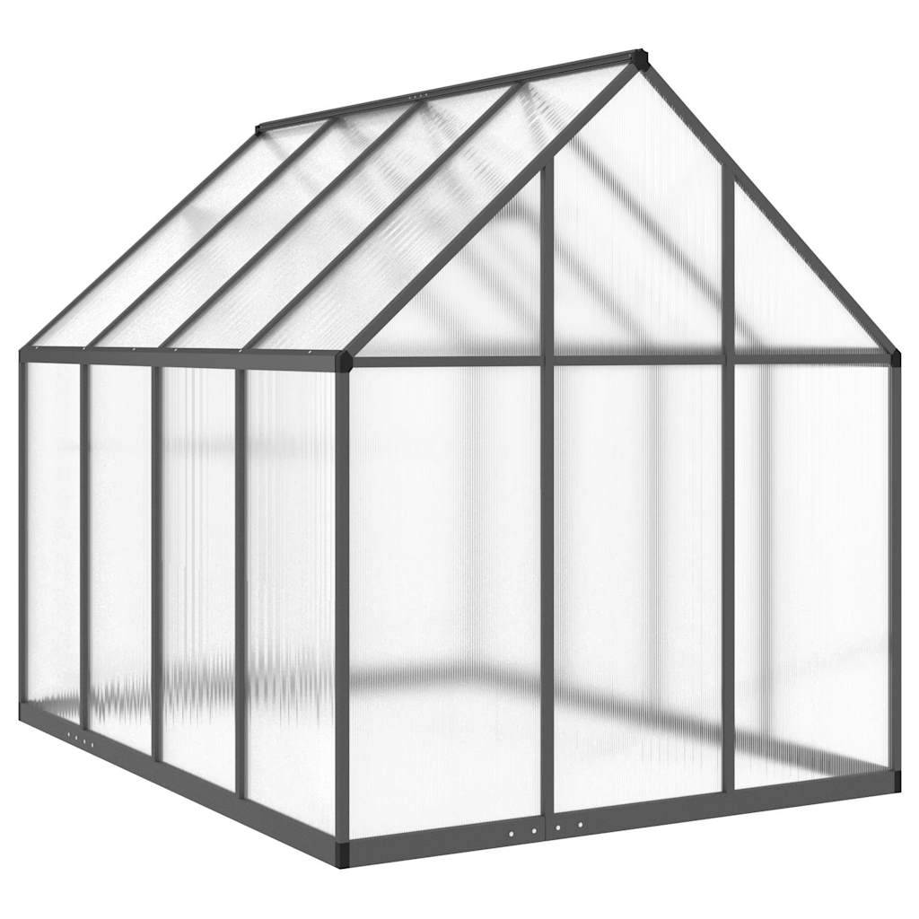 ComfortXL - Serre Jardin Aluminium Polycarbonate Base Incluse 224x169x195cm Anthracite - ComfortXL Outdoor Living - Image 5