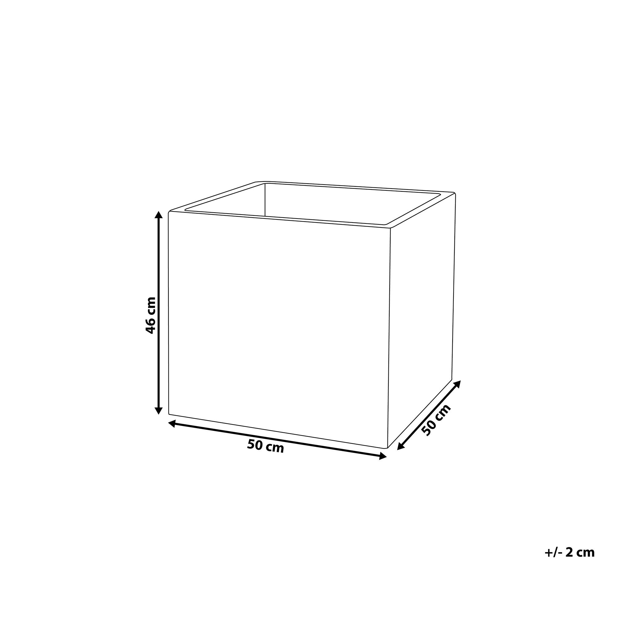 Beliani - Cache-pot d'extérieur Oxyde de magnésium Blanc PAROS - Beliani - Imagen 3