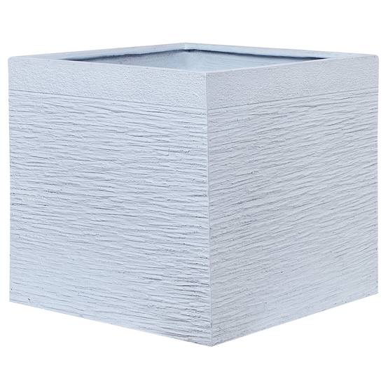 Beliani - Cache-pot d'extérieur Oxyde de magnésium Blanc PAROS - 50x50x46- Beliani - Image 4
