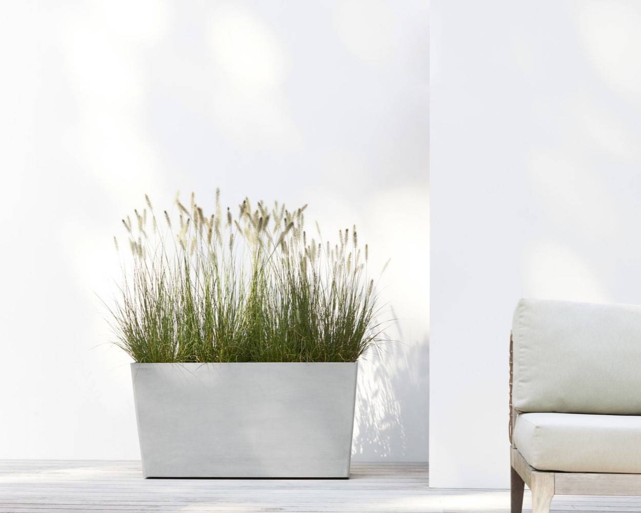 Ecopots - Jardinière sur roues Paris 100 Blanc Gris - 100 x 40 x H. 50 cm - 137 L ECOPOTS - Imagen 4