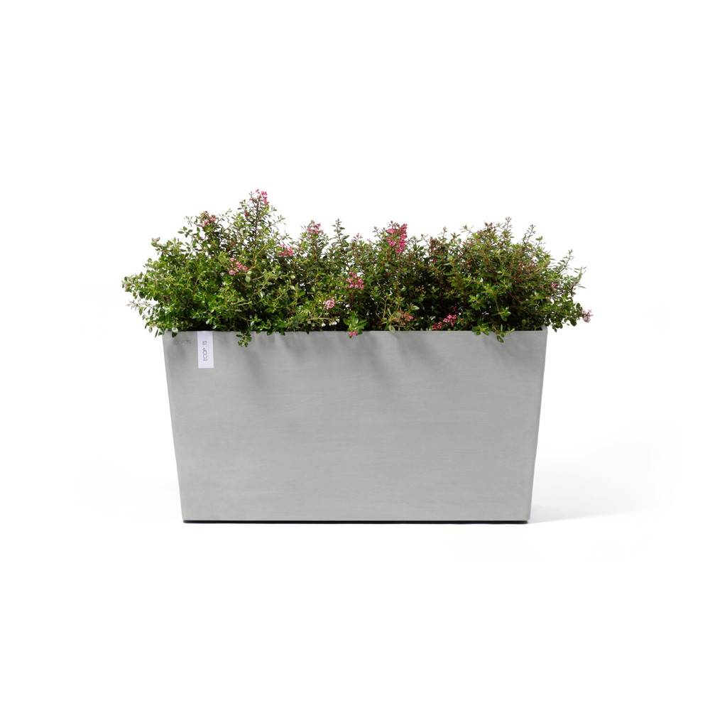 Ecopots - Jardinière sur roues Paris 100 Blanc Gris - 100 x 40 x H. 50 cm - 137 L ECOPOTS - Imagen 2
