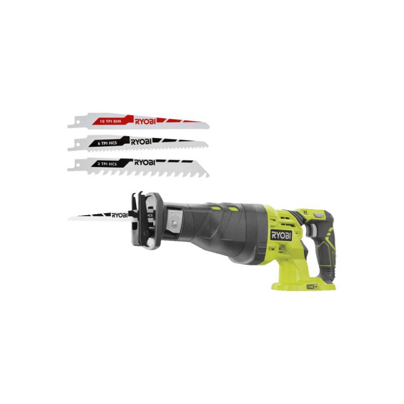 Ryobi - Pack RYOBI - Scie sabre R18RS-0 - 18V One+ - sans batterie ni chargeur - Lot de 3 lames RAK3RBWM spéciales scie sabre