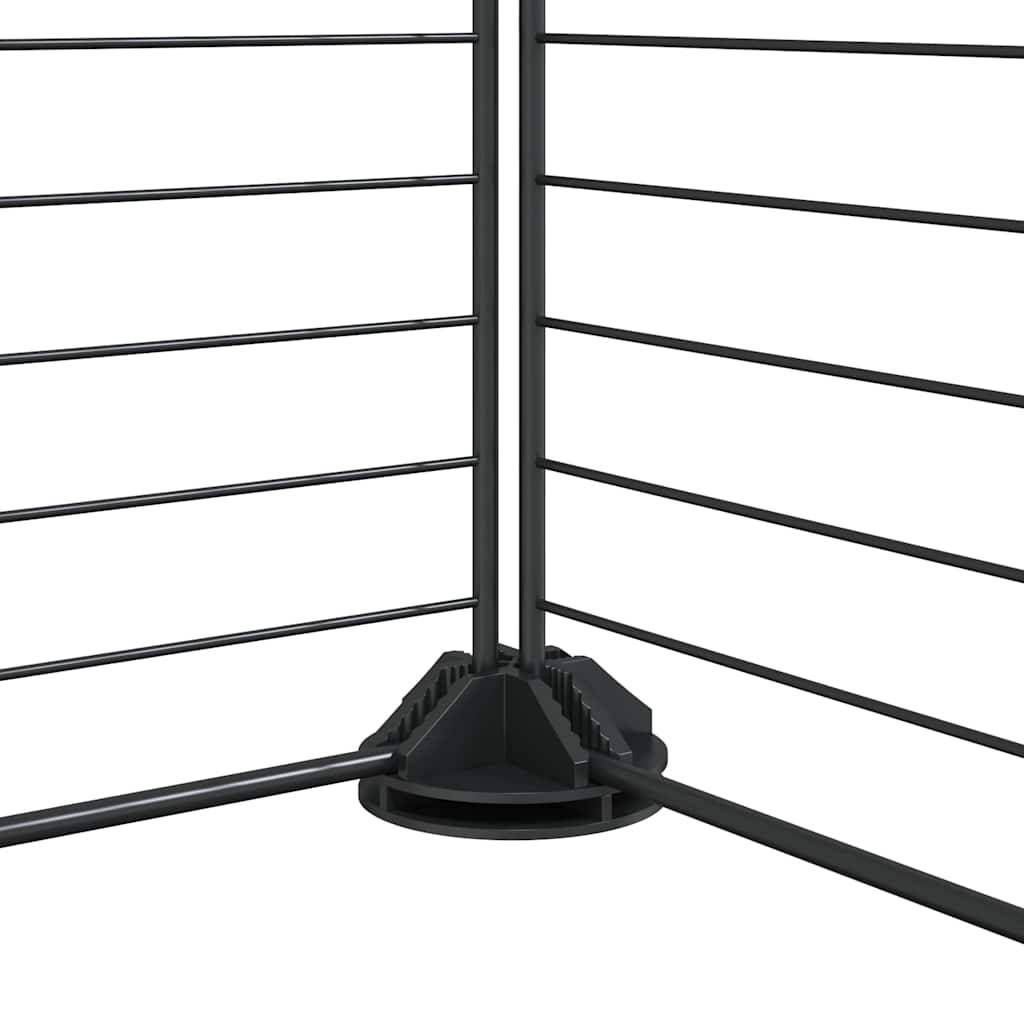 Vidaxl - Cage pour animaux de compagnie à 8 panneaux, noire, 70 x 70 x 35 cm, en acier vidaXL 171624 - Imagen 4